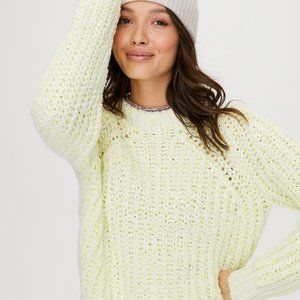 Aritzia Wilfred White Confetti Sweater